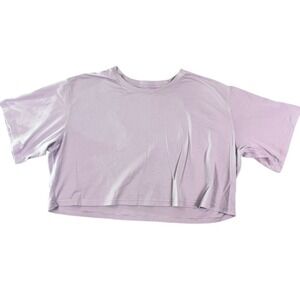 Lavender Cropped Athletic Tee‎ Short Sleeve Women's By Measurements